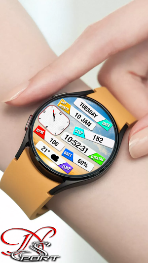 [N-SPORT147] White Watch Face Screenshot 0