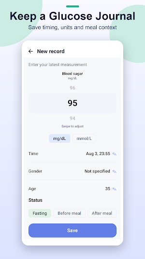 BP Care - blood pressure log Screenshot 3