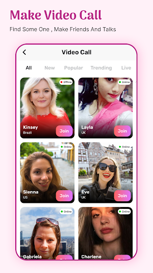Live Girls Video Call Chat Screenshot 1
