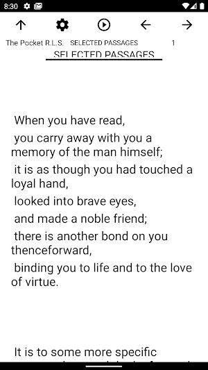 Book, The Pocket R.L.S. Screenshot 1