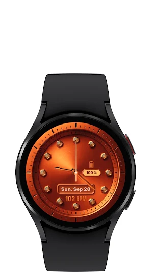 Cosmic Orange Watch Face Screenshot 1