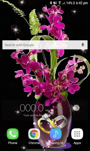 Valentine Flowers Pot LWP Screenshot 1