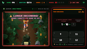 Math Tutor - Dino Chase Screenshot 2