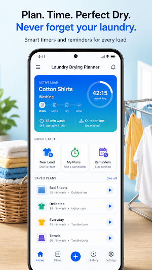 Laundry Timer & Drying Planner Screenshot 2