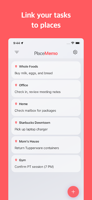 PlaceMemo - Location Reminders Screenshot 1