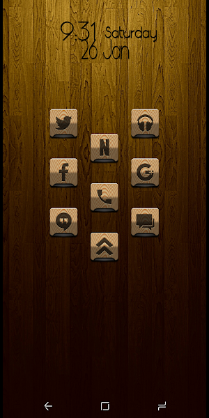 Square Wood Dark Icon Pack Screenshot 1