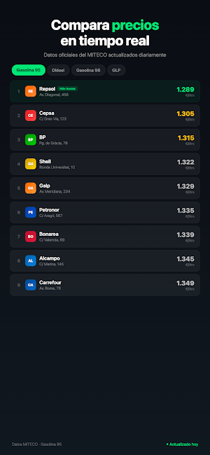RadarGas: Gasolinera Barata screenshot 2