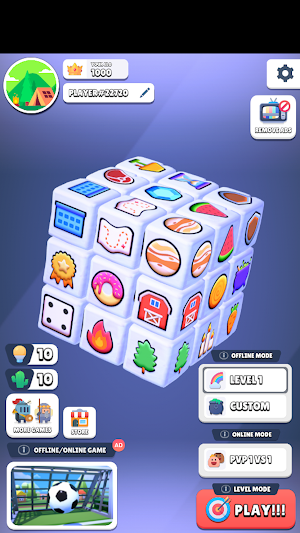 Match Double Cube 3D Online Screenshot 0