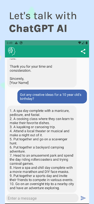 Chat GPT - AI Chatbot Screenshot 2