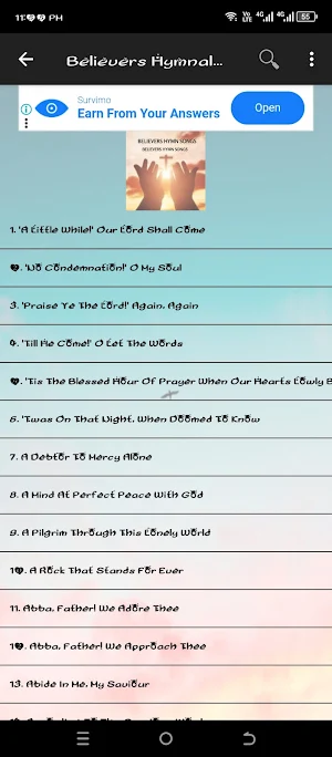Believers Hymnal Songs Screenshot 0