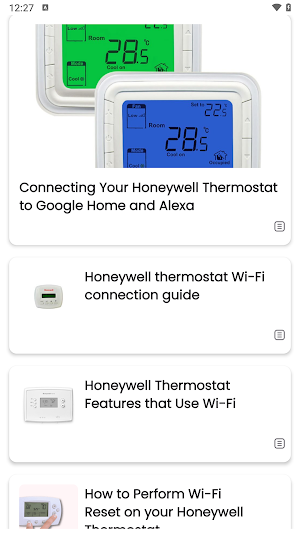 Honeywell thermostat App Hint Screenshot 1