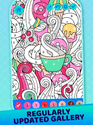 Doodle By Numbers Coloring Book Screenshot 2
