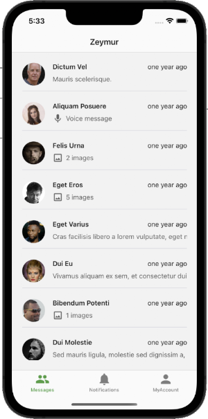 Zeymur Messaging Template XF Screenshot 0