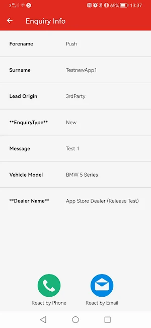 Dealerweb REACT Screenshot 1