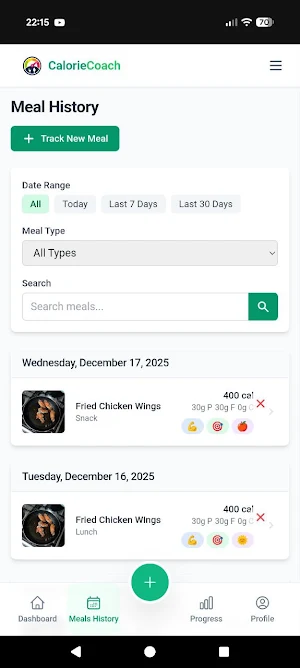 Calorie Coach AI Food Analyzer Screenshot 2