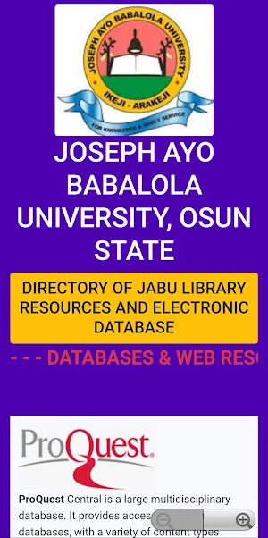 JABU eLibrary Screenshot 3
