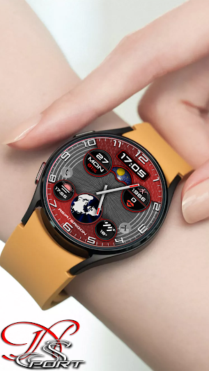 [N-SPORT370]HybirdRedWatchFace Screenshot 0