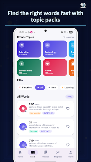 VocabLift Trainer by ChatStick Screenshot 1