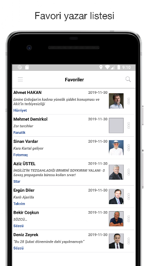 Yazar Takibi -  Köşe Yazıları Screenshot 2