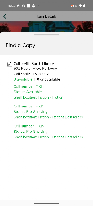 Collierville Burch Library Screenshot 2