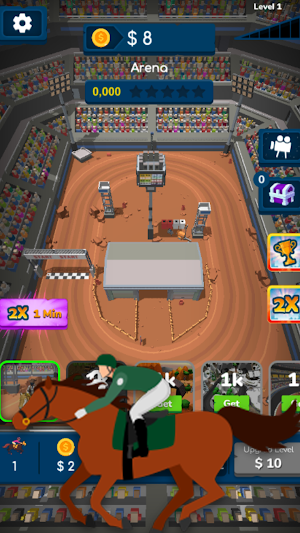 Crazy Horse Racing - Idle Game Screenshot 2