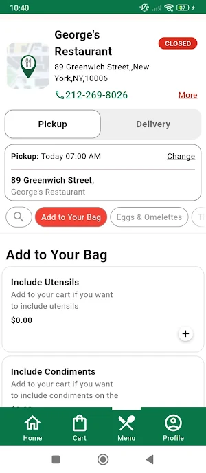 George's Restaurant Screenshot 2