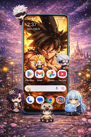 Kawaii Chibi Anime On Screen Screenshot 3