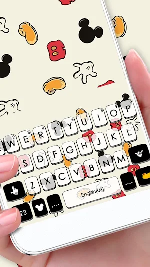Doodle Cartoon Keyboard Theme Screenshot 0
