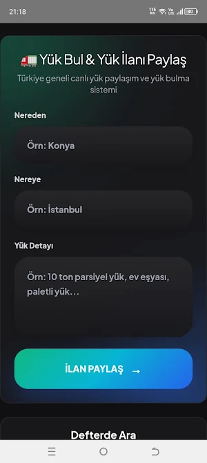 Jetle - Nakliyat Platformu Screenshot 1