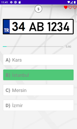 Plaka Quiz - 81 il Plaka Testi Screenshot 3