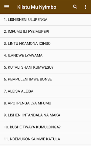 Klistu Mu Nyimbo Screenshot 1