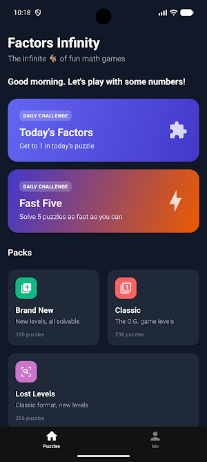 Factors Infinity Screenshot 0