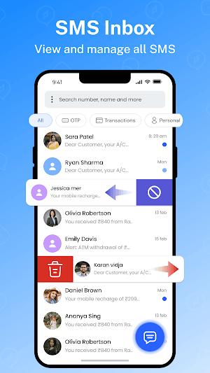 SMS Messenger & Launcher Screenshot 1
