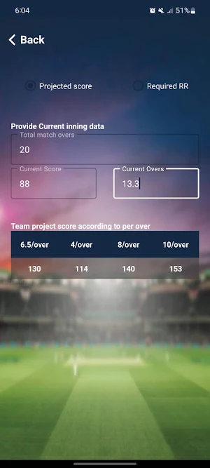 Cricket Runs Rate - Estimator Screenshot 3