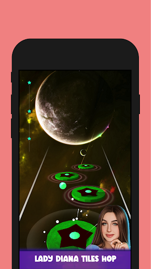 Lady Diana Magic Tiles Hop Edm Screenshot 0