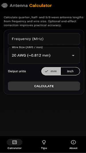Antenna Calculator Screenshot 0