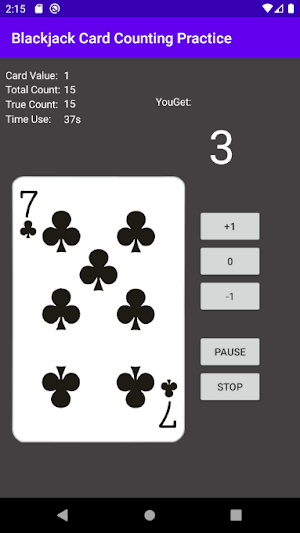 Blackjack Card Counting Practi Screenshot 2