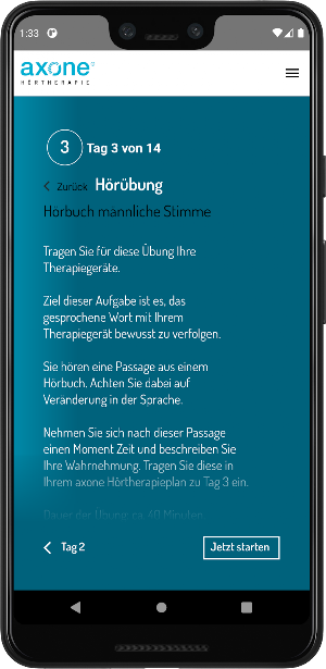 axone Hörtherapie Screenshot 1