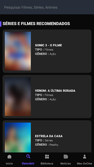 GoCine - Guia de Cinema Screenshot 2