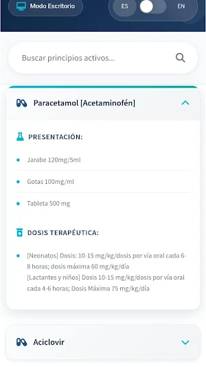 Calculadora Dosis Pediatrica Screenshot 2