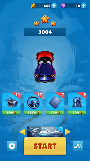 Race car with balls Screenshot 1