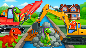 Dinosaur Truck City Builder 3D Screenshot 2