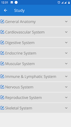 Anatomy and Physiology MCQs Screenshot 2