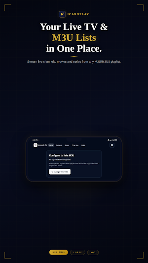 IcaroPlay – M3U & Live TV Screenshot 0