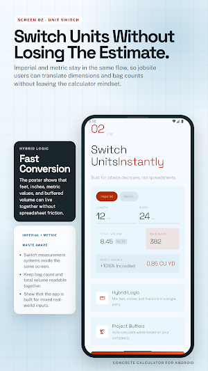Concrete Calculator CY/m3 Screenshot 1