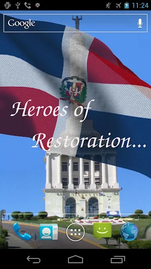 Dominican Republic Flag Live Wallpaper Screenshot 1