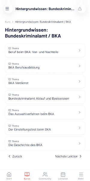 BKA & Kripo Einstellungstest Screenshot 1