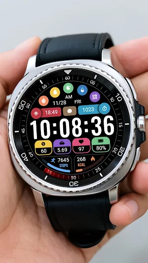 Gorgeous Text Clock ZKin Watch Screenshot 1