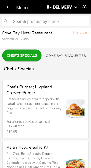 Cove Bay Restaurant Screenshot 1