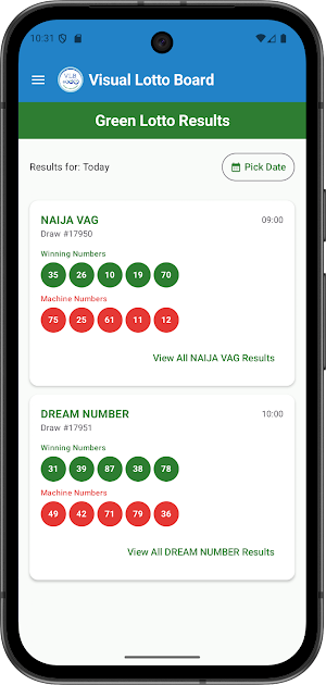 Green Lotto Result Screenshot 0